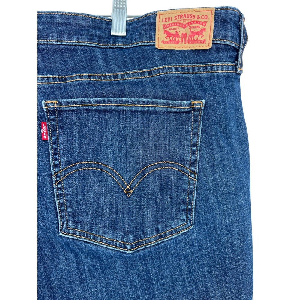 Levi's 415 Classic Bootcut Jeans Womens 24W Blue Dark Wash Stretch Denim Plus - Picture 3 of 5